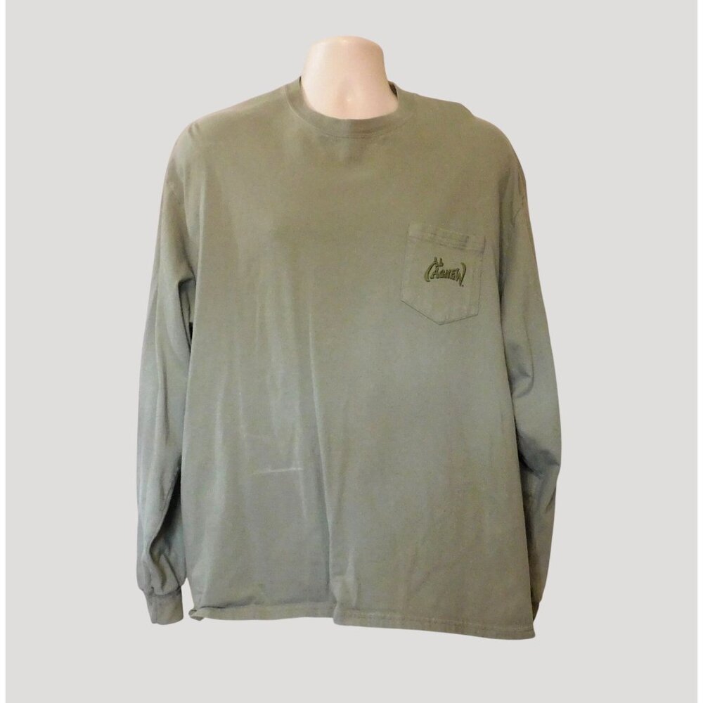 Magellan Outdoors Al Agnew BlueWater Graphic Tee XL Green Mallard Ducks Long Slv